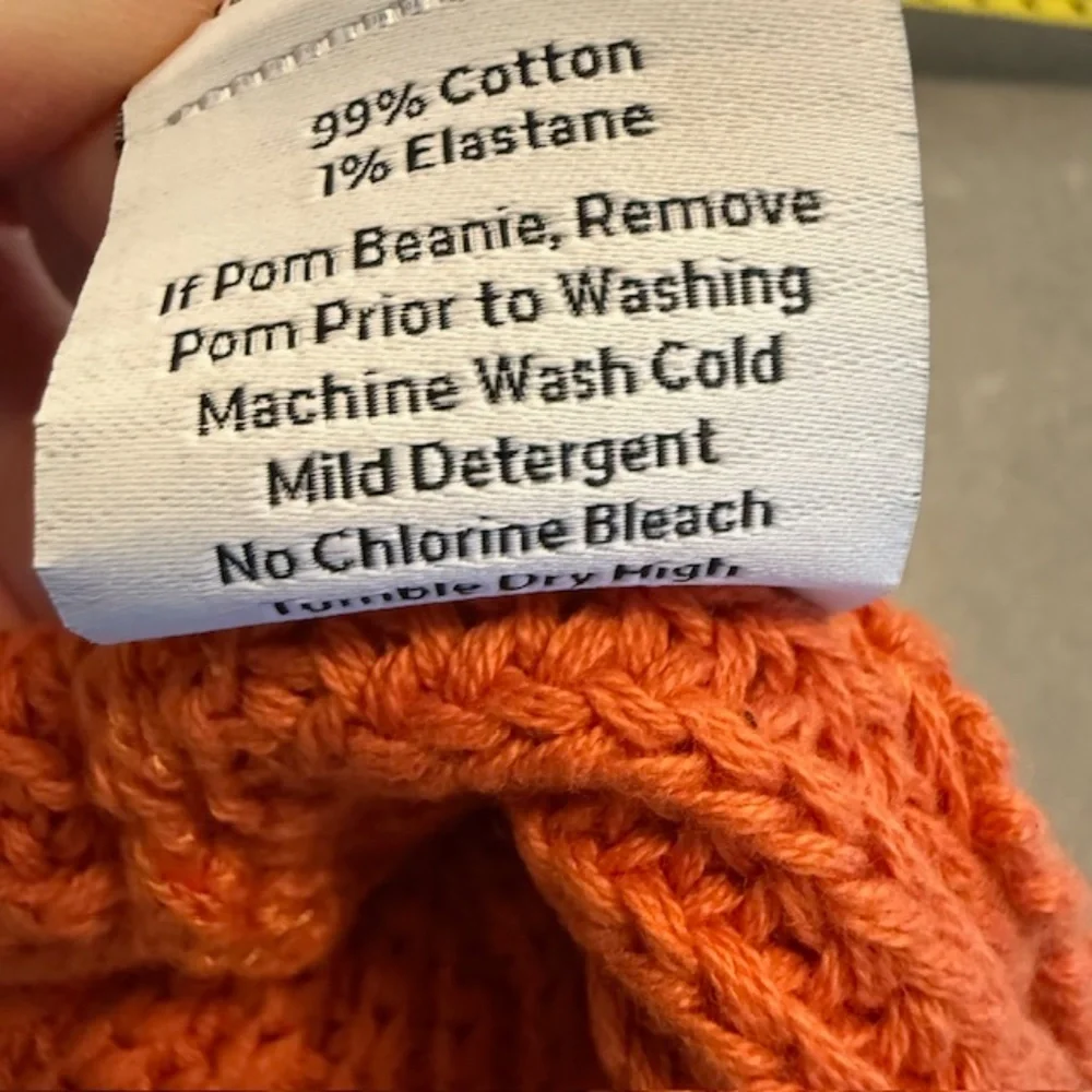 NWOT-Love Your Melon LYM Youth Beanie Orange Fox Ear Knit Logo Cap Hat New